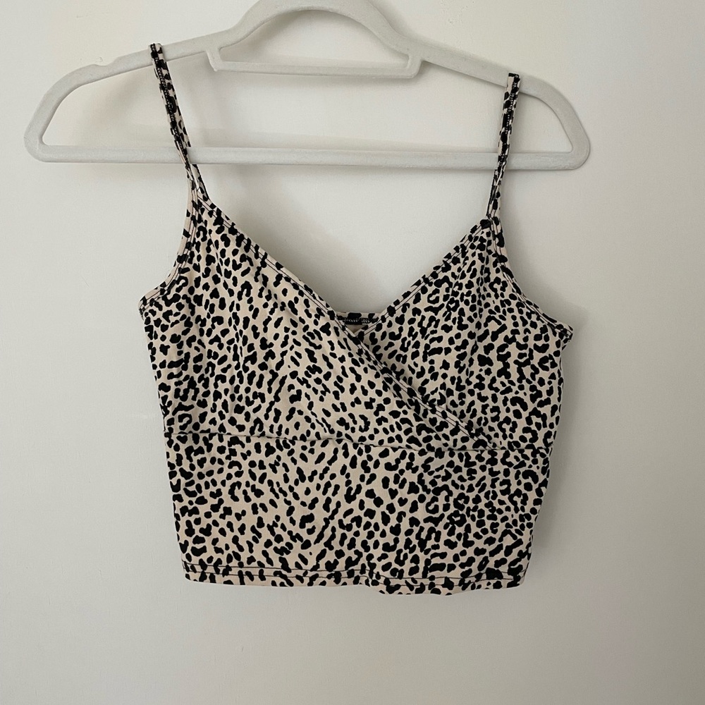 Cheetah-print SHEIN Wrap Tank